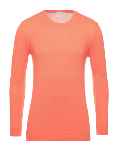 Grey Daniele Alessandrini Sweaters In Orange