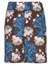 Undercover Rose-print Bermuda Shorts In Cocoa