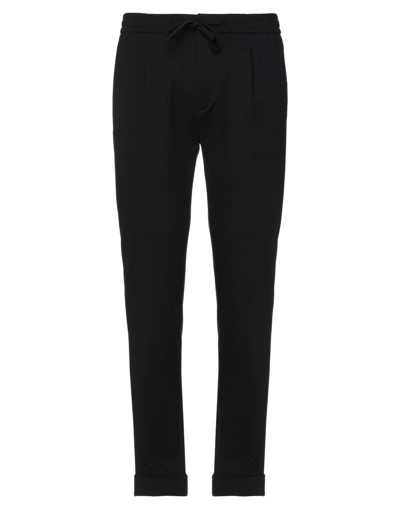 Paolo Pecora Man Pants Black Size 36 Viscose, Polyamide, Elastane In Black