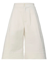 Myths Woman Shorts & Bermuda Shorts Ivory Size 4 Cotton, Elastane In White