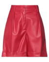 Sfizio Studio Woman Shorts & Bermuda Shorts Red Size 4 Polyurethane, Polyester In Red