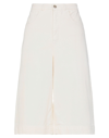 Merci .., Woman Pants Ivory Size 26 Cotton In White