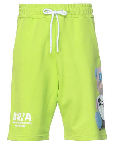 Berna Man Shorts & Bermuda Shorts Acid Green Size S Cotton
