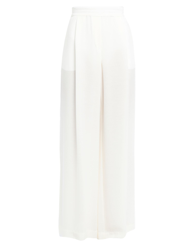 Off-white Woman Pants White Size 2 Viscose, Wool