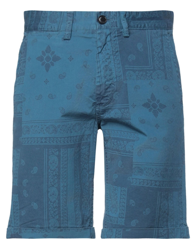 Sun 68 Man Shorts & Bermuda Shorts Pastel Blue Size 34 Cotton, Elastane