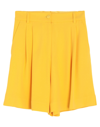 Dolce & Gabbana Woman Shorts & Bermuda Shorts Marigold Size 2 Viscose, Acetate, Elastane In Yellow