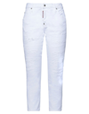 Shop Dsquared2 Woman Jeans White Size 2 Cotton, Elastane