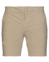 Dondup Man Shorts & Bermuda Shorts Sand Size 35 Cotton, Elastane In Beige