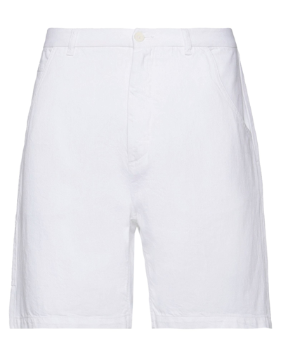 Pence Man Shorts & Bermuda Shorts White Size 34 Cotton, Lyocell