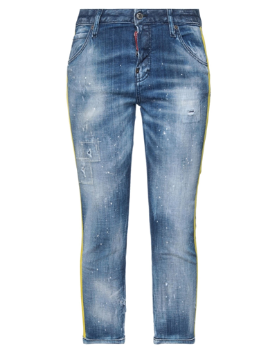 Dsquared2 Denim Cropped In Blue