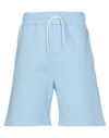 The Future Man Shorts & Bermuda Shorts Sky Blue Size L Cotton In Blue
