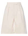 Msgm Woman Shorts & Bermuda Shorts Beige Size 8 Cotton In Beige