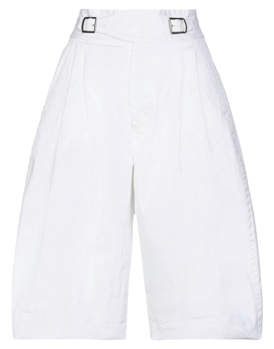 Dsquared2 Woman Shorts & Bermuda Shorts White Size 4 Cotton