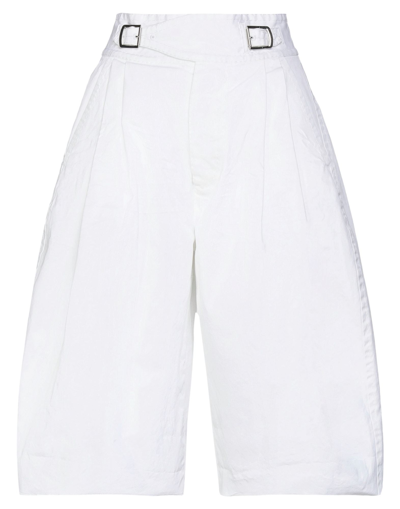 Dsquared2 Woman Shorts & Bermuda Shorts White Size 2 Cotton