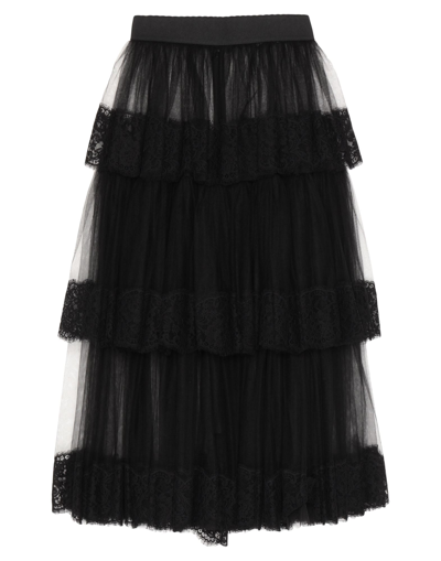 Dolce & Gabbana Midi Skirts In Black