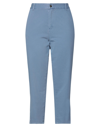 Merci .., Woman Pants Beige Size 8 Polyester, Viscose, Elastane In Blue