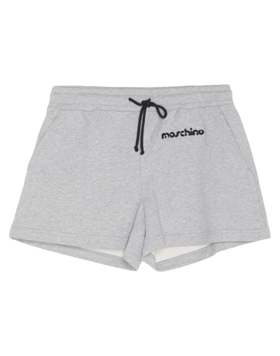 Moschino Woman Shorts & Bermuda Shorts Grey Size 12 Cotton