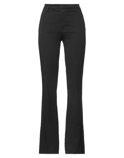 Manila Grace Woman Pants Black Size 6 Cotton, Elastane In Black