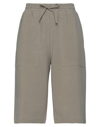 Roberto Collina Woman Shorts & Bermuda Shorts Military Green Size S Viscose, Linen