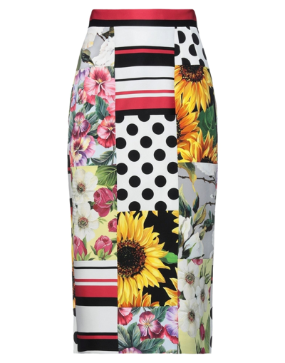 Dolce & Gabbana Midi Skirts In White