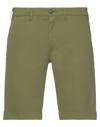 40weft Man Shorts & Bermuda Shorts Military Green Size 26 Cotton