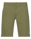 40weft Man Shorts & Bermuda Shorts Military Green Size 28 Cotton