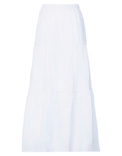 Semicouture Long Skirts In White