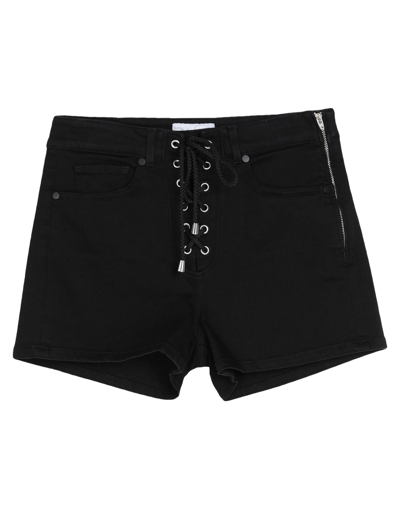 Gaelle Paris Gaëlle Paris Woman Shorts & Bermuda Shorts Black Size 28 Cotton, Polyester, Elastane