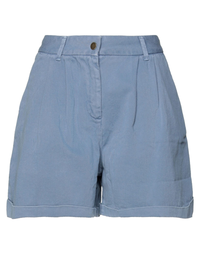 Merci .., Woman Shorts & Bermuda Shorts Pastel Blue Size 6 Cotton