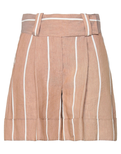 Eleventy Woman Shorts & Bermuda Shorts Light Brown Size 2 Linen, Viscose