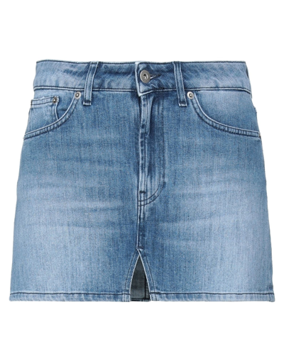 Dondup Denim Skirts In Blue