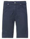 Jeckerson Man Shorts & Bermuda Shorts Midnight Blue Size 32 Cotton, Elastane