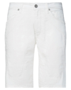 Jeckerson Man Shorts & Bermuda Shorts White Size 28 Cotton, Elastane