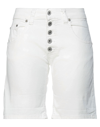 Please Denim Shorts In White