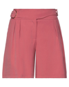 Luckylu  Milano Luckylu Milano Woman Shorts & Bermuda Shorts Antique Rose Size 2 Viscose, Polyester In Pastel Pink