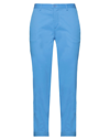 Merci .., Woman Pants Azure Size 4 Cotton, Nylon, Elastane In Blue