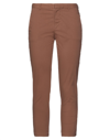 Merci .., Woman Pants Brown Size 4 Cotton, Elastane