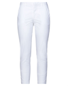 Merci .., Woman Pants White Size 6 Cotton, Elastane