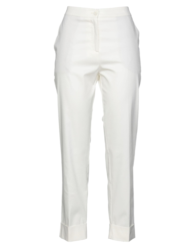 Beatrice B Beatrice .b Woman Pants White Size 4 Cotton, Polyamide, Elastane