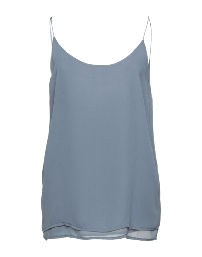 Soallure Tops In Slate Blue