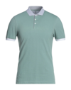 Brunello Cucinelli Polo Shirts In Sage Green