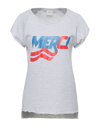 Merci .., Woman T-shirt Light Grey Size L Cotton In Grey