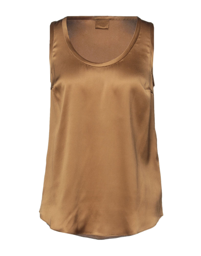 Brunello Cucinelli Tops In Camel