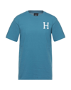 Huf T-shirts In Pastel Blue