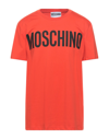 Moschino Man T-shirt Orange Size 46 Cotton