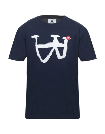 Double A By Wood Wood T-shirts In Blue