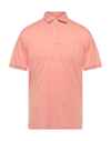 Fedeli Polo Shirts In Salmon Pink