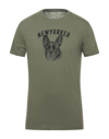 Bl'ker T-shirts In Military Green