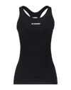 JIL SANDER JIL SANDER WOMAN TANK TOP BLACK SIZE M POLYAMIDE, ELASTANE,12642937HP 6