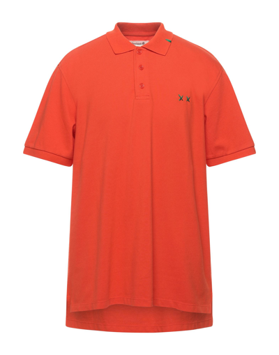 Project E Man Polo Shirt Orange Size Xs Cotton